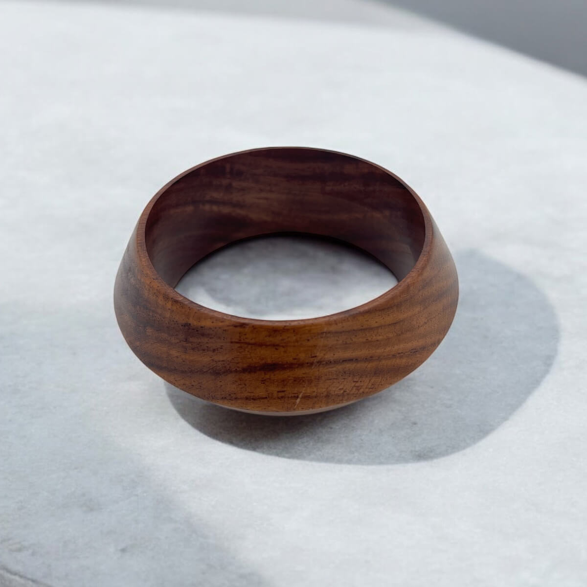 Tapered Wood Bangle - Minimalist Bohemian Wooden Bracelet - Image 4