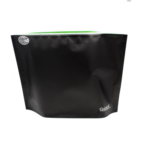 28g Matte Black/Lime Exit Bags - 500 Count ($0.54/Unit) | 12"x9"x4" - Child Resistant
