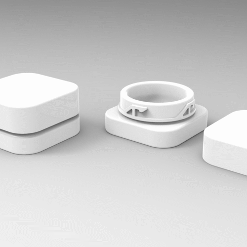 9ml White Qube Child Resistant Glass Concentrate Jar - 250 Count ($0.74/unit)