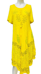 Womens Summer Sun Dress Umbrella Tie Dye Flower Beach Resort Wear Boho Hippie