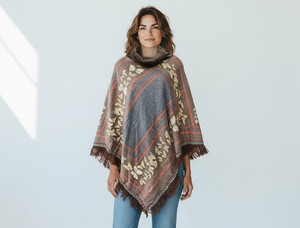 Women's ponchos with prints, perfect for autumn and winter
