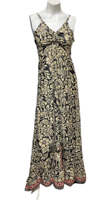 Vintage Silk Maxi Beach Sundress Bohemian Dress - Image 5