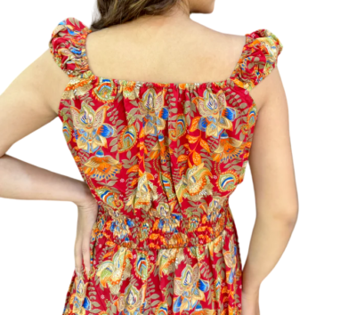 Indian Vintage Recycle Sari Silk Maxi Beach Sundress Boho Gypsy Dress - Image 3