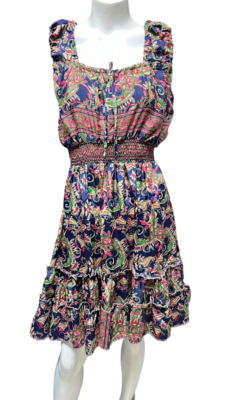 Indian Vintage Recycle Sari Silk Maxi Beach Sundress Boho Gypsy Dress - Image 4