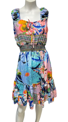 Indian Vintage Recycle Sari Silk Maxi Beach Sundress Boho Gypsy Dress - Image 7