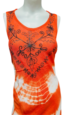 Womens Summer Sun Dress Umbrella Tie Dye Flower Beach Resort Wear Boho - Image 4