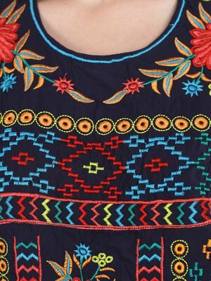 Women’s Boho Peasant Dress | Above-Knee Sundress | S-XL - Image 7